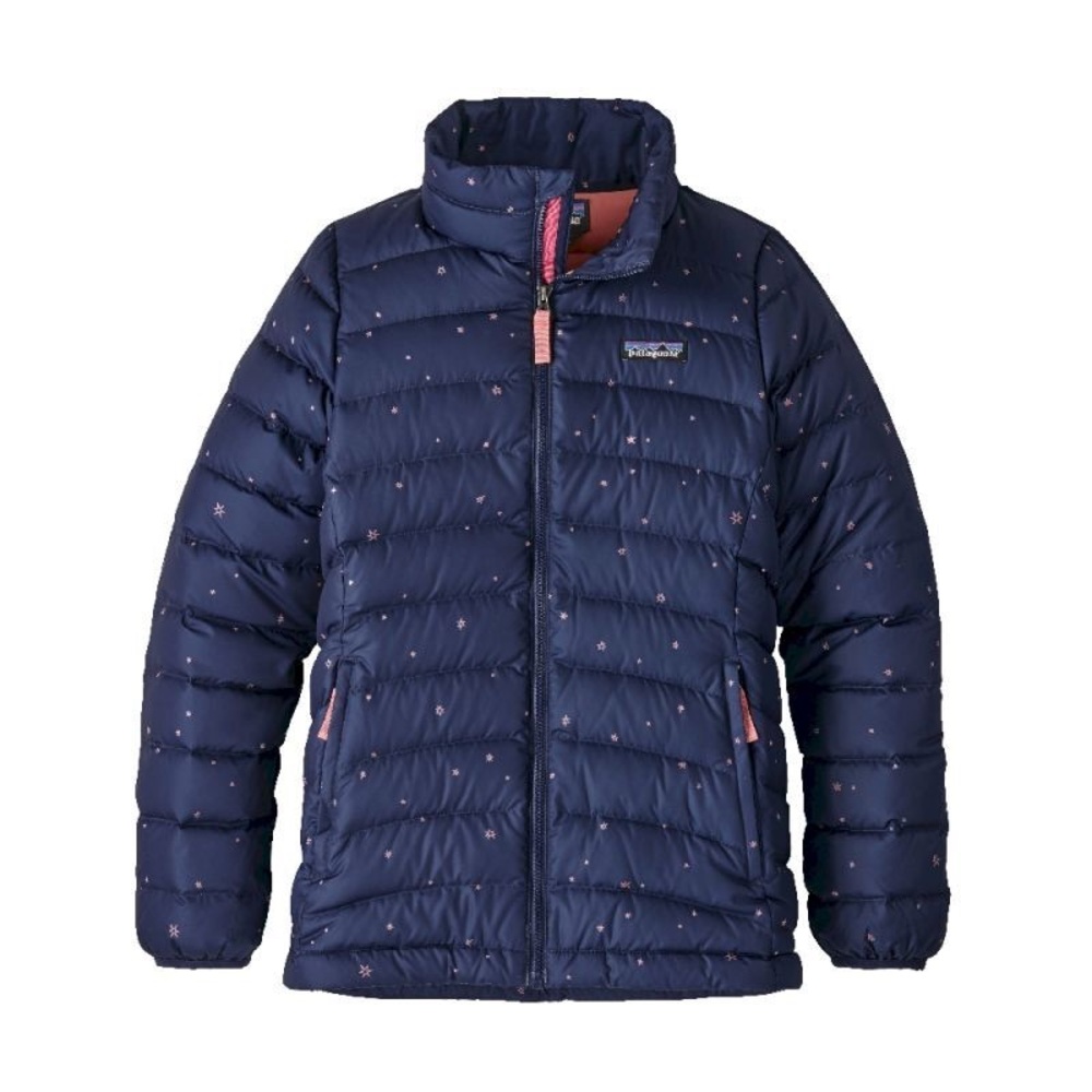 Patagonia Kids Puffer Jacket - Navy with Pink Accents